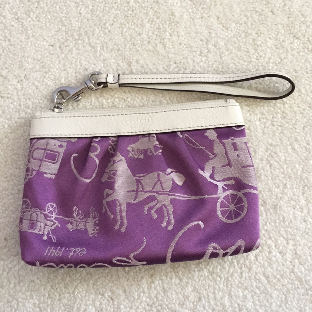 Coach purple wristlet
